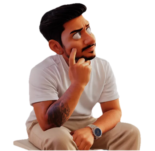 Vipul seated in a thinking pose, turning as you scroll